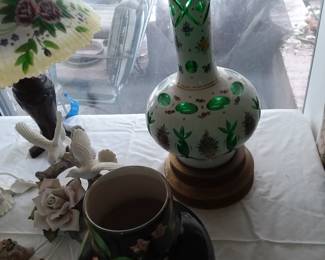 Lamps, oriental vase 