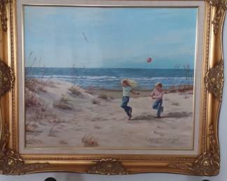 Framed oil on canvas