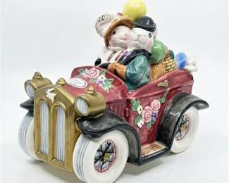 Lot 206  
Vintage Fitz & Floyd Ballooning Bunny Candy Jar