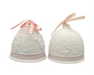 Lot 405  
Pair of Lladro Porcelain Ornament Bells with Ribbons 1991