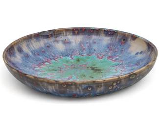 Harding Black (Texas, 1912-2004), purple and green volcano glaze bowl, 1950, glazed ceramic
