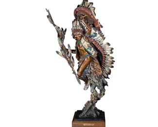 John Coleman Arizona California, b. 1949, Mans Prelude to Honor , ed. 4 of 9, bronze sculpture