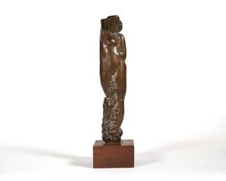 LEONARD (20TH CENTURY) BRONZE FIGURE | Nude figure. Signed "Leonard". h. 10.5 in. (bronze only)
