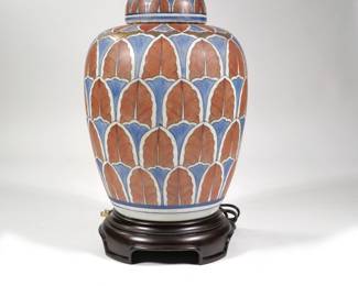 CHINESE GINGER JAR | Mounted as a lamp - h. 11.25 x dia. 8 in. (jar only)
