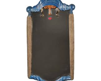 ROMAIN (ERTE) DE TIRTOFF (1892-1990) WALL MIRROR | Erte Scheherazade Cold Painted Bronze Wall Mirror. Edition 134/275Impressed 1985 RK Parker and with other impressions - w. 15.5 x h. 29.5 in.