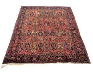 ANTIQUE NORTHWEST PERSIAN CARPET | With overall pattern of gulls in a blue border - l. 144 x w. 107 in.
