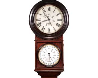 B.B. LEWIS PERPETUAL CALENDAR CLOCK | l. 4.5 x w. 16 x h. 33 in.