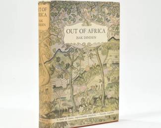 [FIRST EDITION] OUT OF AFRICA, ISAK DINESEN | Riverside Press, Cambridge, 1886. An un-numbered copy from a limited edition of 100, bound in 3/4 leather. New York. George J. Coombes - w. 6 x h. 8.25 in.