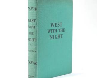 [FIRST EDITION] WEST WITH THE NIGHT, BERYL MARKHAM | 1942 Riverside Press, Cambridge, MA. Hardcover, without dustjacket. - w. 6.25 x h. 9.25 in.