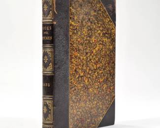 [LEATHER BINDING] BOOKS & BOOKMEN, ANDREW LANG | Riverside Press, Cambridge, 1886; an un-numbered copy from a limited edition of 100, bound in 3/4 leather.  New York, George J. Coombes