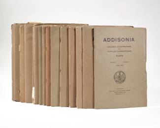 (14VOL) ADDISONIA BOTANICAL | Published by the New York Botanical Garden c. 1920s, with color illustrations.