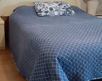 Headboard to bedroom set.  Mattress sold separately, queen size with platform.