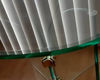 Glass top tables.   Several available.  