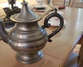 Pewter tea pot