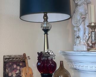 Glass grape lamp