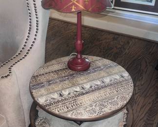 Unique decorated side table 
