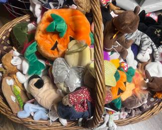 Beanie Babies and various stuffed animals