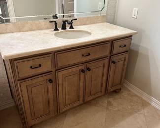 2 matching bathroom vanities 