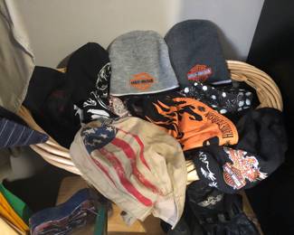 Harley hats and scarves