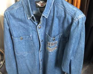 Harley denim shirt