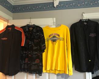 Large selection of Harley and biker shirts