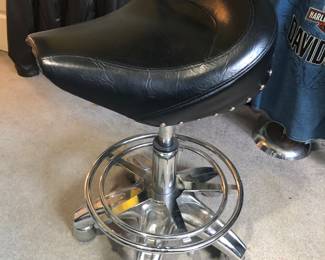 Biker seat bar stool