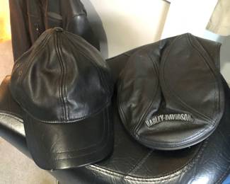 Harley leather caps