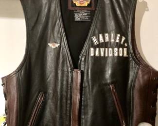 Harley leather vests