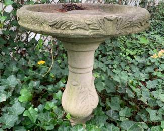 Cement bird bath, please ask to see