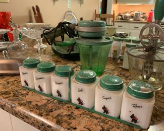 Vintage spice jar set