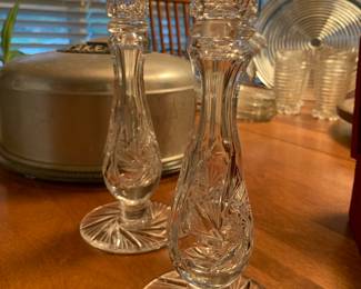 Crystal candlesticks