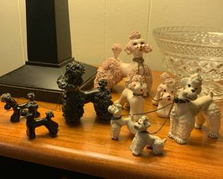 Vintage porcelain poodles