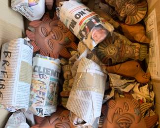 Ceramic sun and Mayan