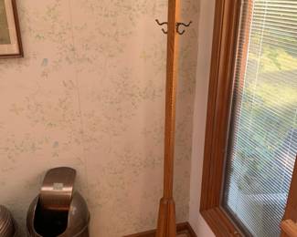 Coat rack, multiple trash cans