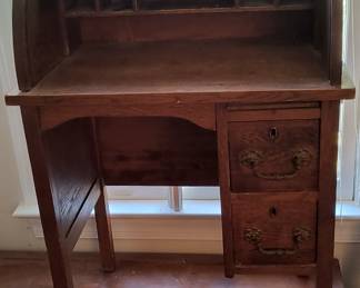 Vintage Childs Roll Top Desk