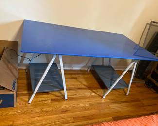 Colbalt blue desk