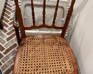 Set of 2 newly caned and beautifully restored chairs