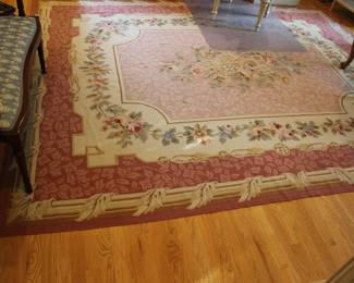 Needlepoint area rug