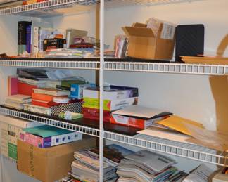 Lots of office supplies