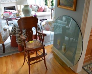 Antique cane seat high chair