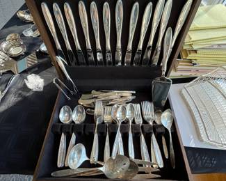 Towle sterling "Rose Solitaire" flatware set