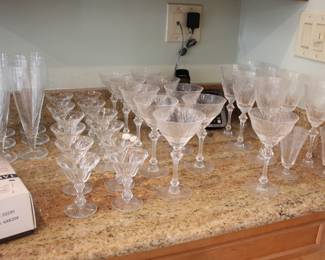 Early French? crystal cordials & more