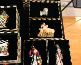 MacKenzie Childs Christmas ornaments