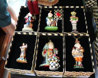 MacKenzie Childs Christmas ornaments