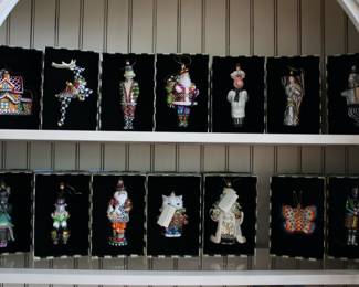 MacKenzie Childs Christmas ornaments