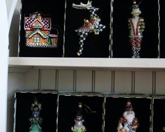 MacKenzie Childs Christmas ornaments