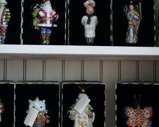 MacKenzie Childs Christmas ornaments