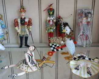 MacKenzie Childs Christmas ornaments