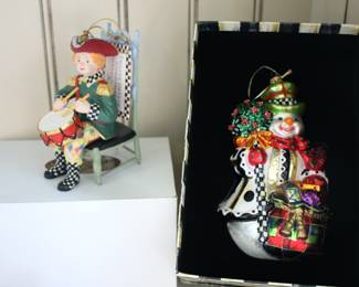 MacKenzie Childs Christmas ornaments