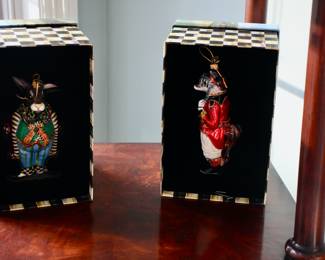 MacKenzie Childs Christmas ornaments